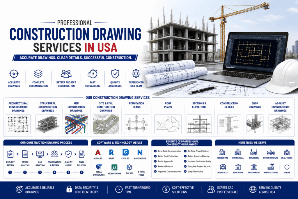Professional Construction Drawing Services in USA